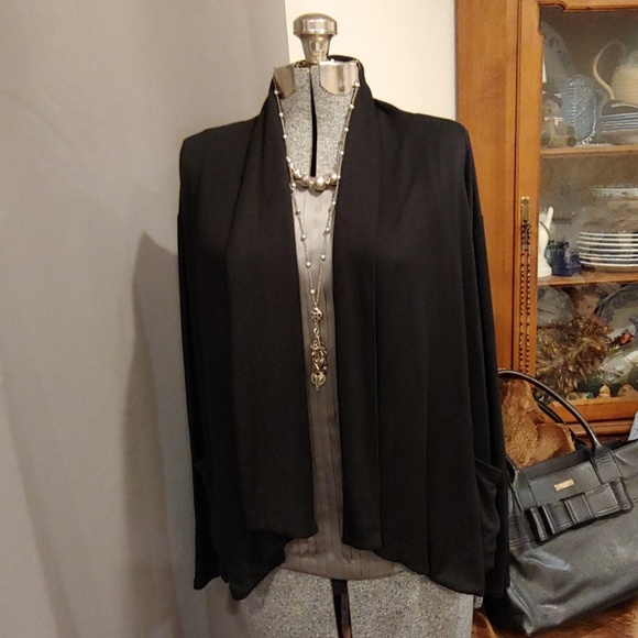 Kensie Sweaters - Kensie Pieces, Drape Black Sweater